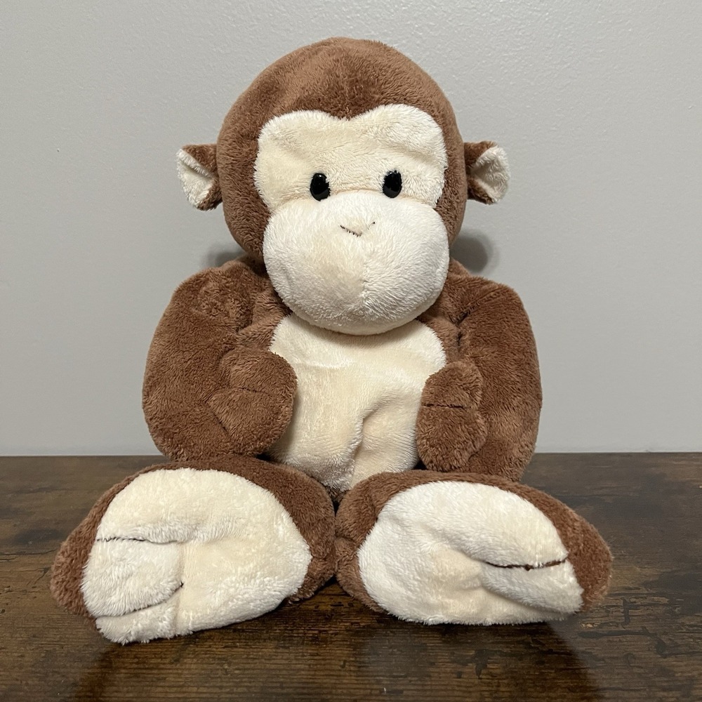2004 Ty Pluffies Dangles Monkey Brown Tan Plush 14" Large Version